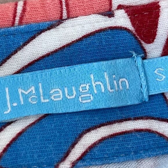 J. McLaughlin Multi-Colored Palm Print Shirt Sz S - Picture 3 of 8